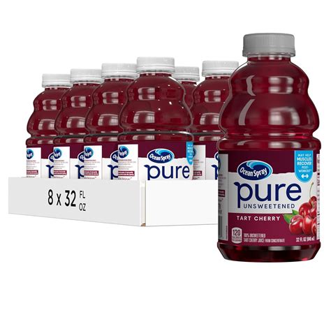 Ocean Spray® Pure Unsweetened Tart Cherry, 100% Tart Cherry Juice, 32 ...