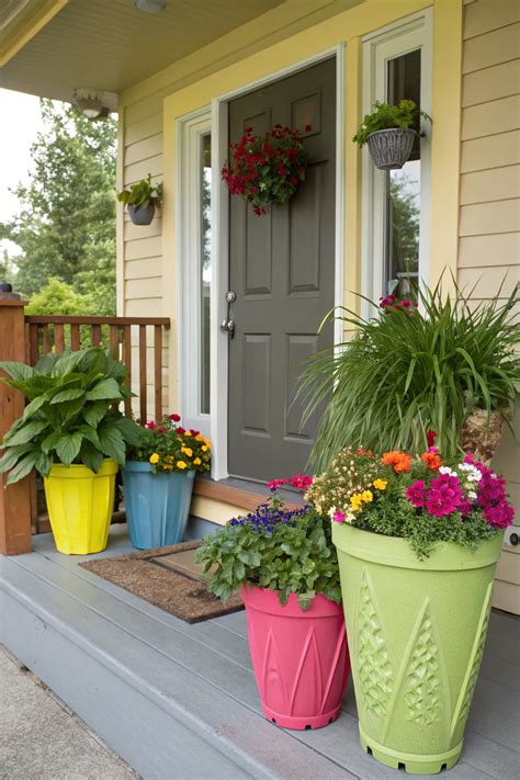 Inspiring Door Planters for Your Front Entrance - Light and Layer