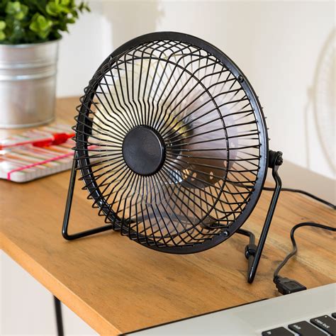 Small USB Desk Fan, Black