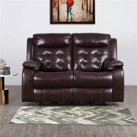Buy Berlin Half Leather 2-Seater Electric Recliner - Brown from Home ...