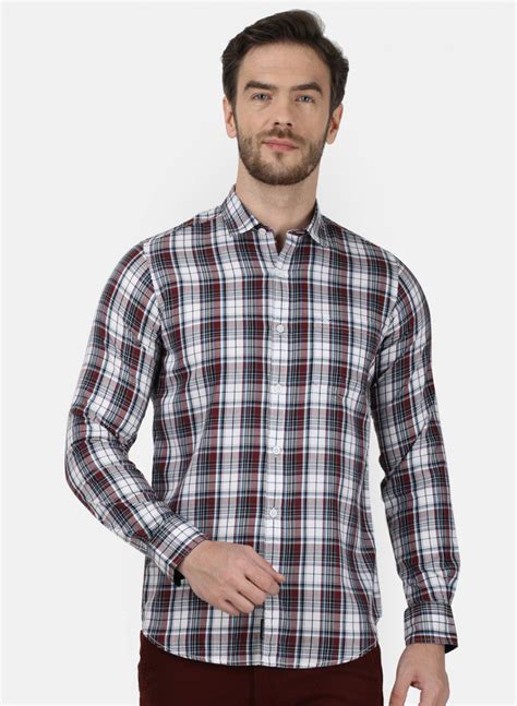 Buy Mens Orange Check Shirt Online in India - Monte Carlo