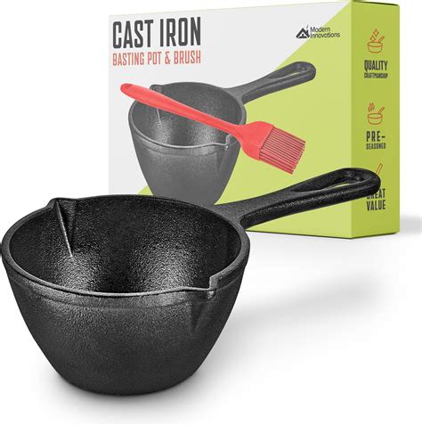 Amazon.com: Lodge Cast Iron Melting Pot, Pre-Seasoned, 15-Ounce ...