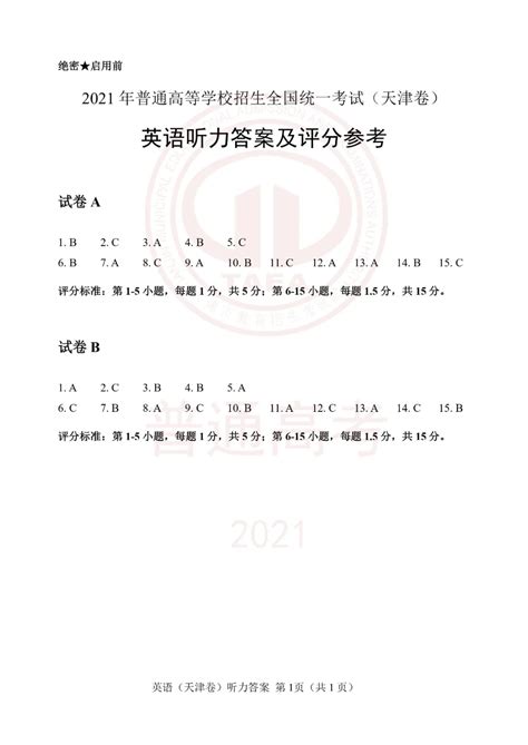 2021年3月天津第一次高考英语考试【试卷+答案+快评】分享 - 知乎