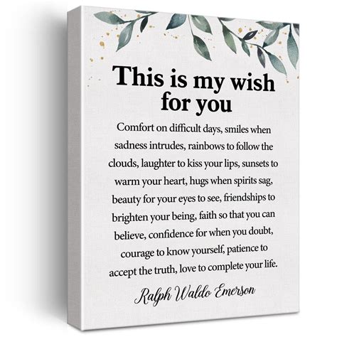 Inspirational Quotes Canvas Wall Art Motivational This is My Wish for ...