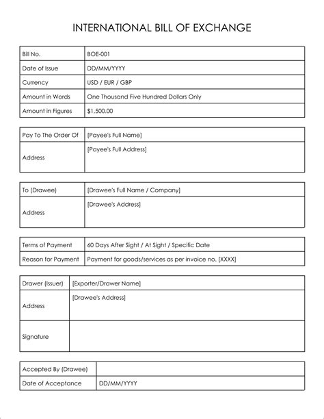 6 Must-Have International Bill of Exchange Templates (FREE!)