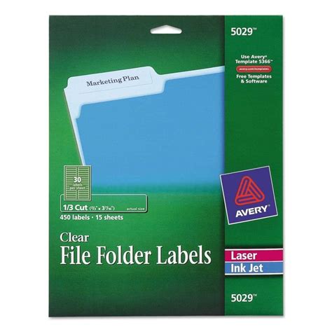 Avery File Folder Labels 5366 Template Avery Label Templates 5366 Avery ...
