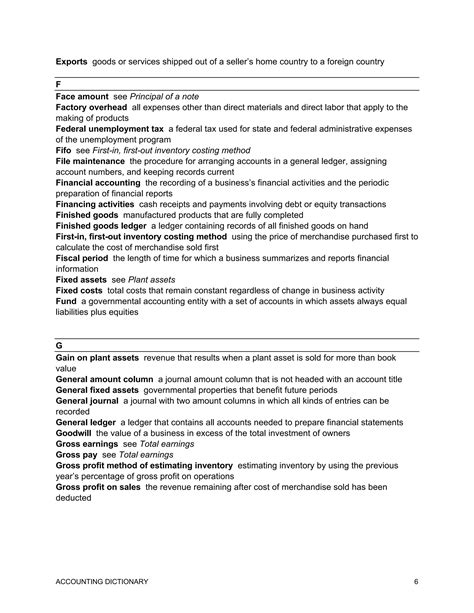 Accounting dictionary | PDF