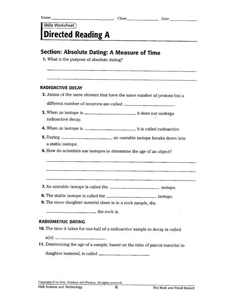 Image result for Absolute Dating Worksheet Answers