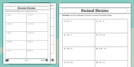 Middle School Basic Skills Decimal Multiplication Intervention Activity