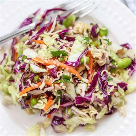 Cabbage Ramen Noodle Salad (Vegan!) - Vegan Blueberry