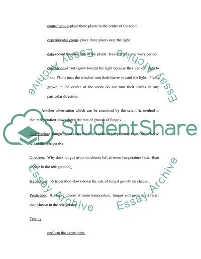 Image result for Scientific Method Paper Examples