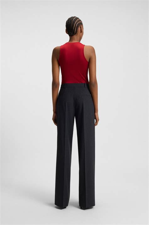 HUGO - Stretch-jersey bodysuit with stacked logo - Red