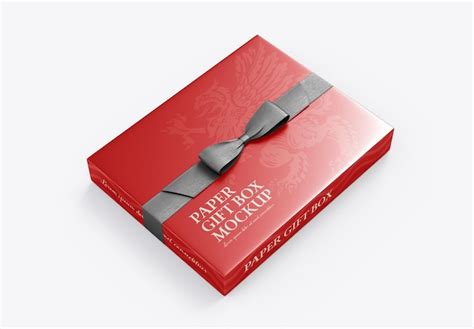 Glossy gift box mockup | Premium PSD