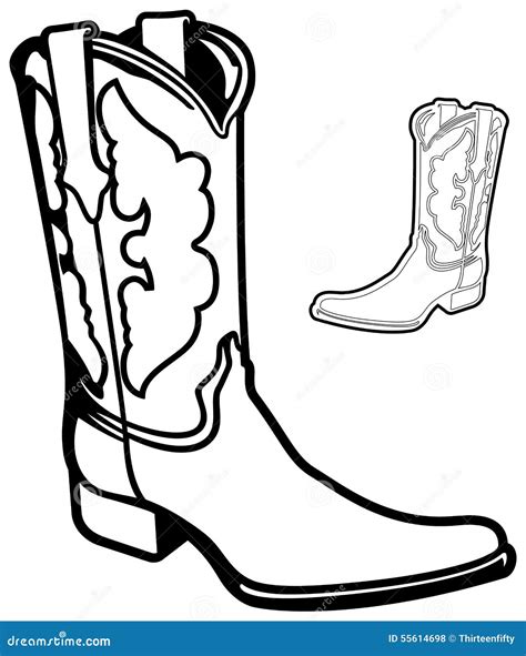 Cartoon Cowboy Boot Outline Pink Cowboy Boots Are Ready To Party.