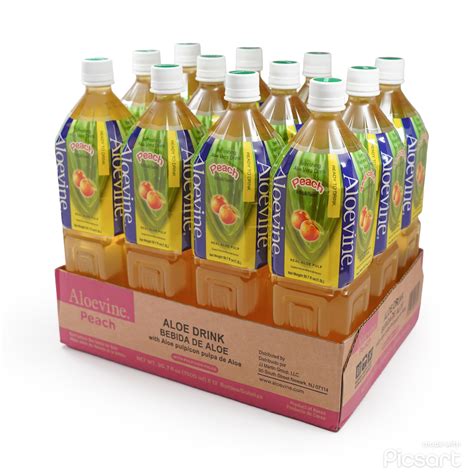 Aloevine Aloe Vera Drink, Peach Flavor (50.7 fl oz, 12 pack) - Walmart.com