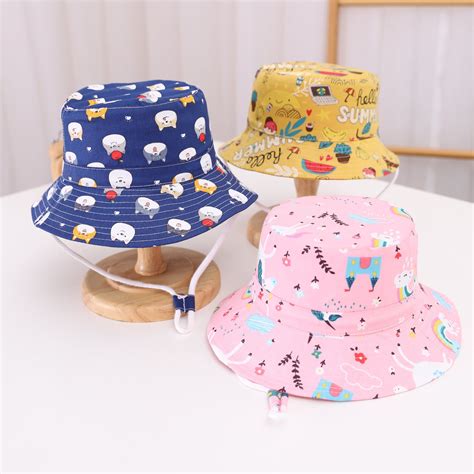 Kimtex Unisex High Quality Cotton Bucket Hat with Wide Brim Cute Animal ...