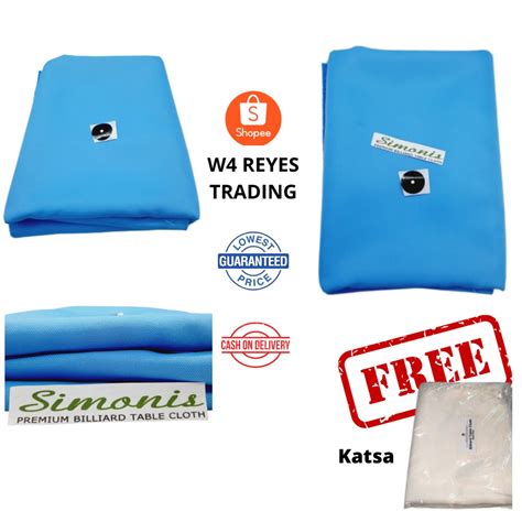 * Sky Blue US Simonis Billiard Table Cloth with FREE Katsa ( tapete ng ...