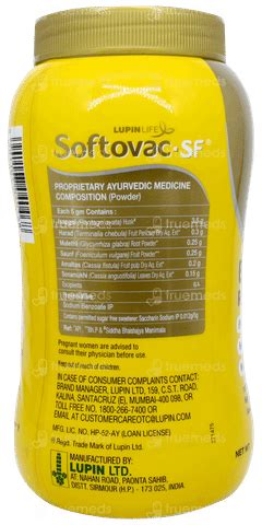 Softovac Sf Powder 450 Gm - Uses, Side Effects, Dosage, Price | Truemeds