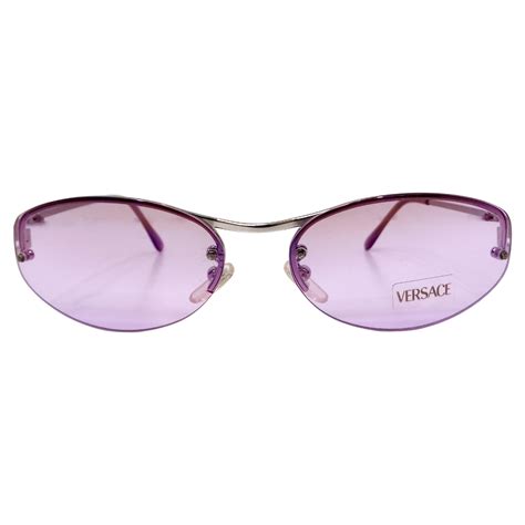 Versace Oval Frameless Purple Lens Sunglasses circa 1990s in 2025 ...
