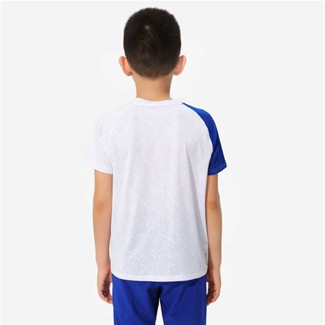 LITE Badminton T-shirt 560 Junior Royal White