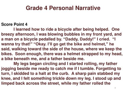 Image result for 4th Grade Personal Narrative Examples