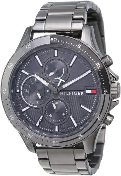 Tommy Hilfiger Quartz Multifunction Grey Dial Stainless Steel Strap ...