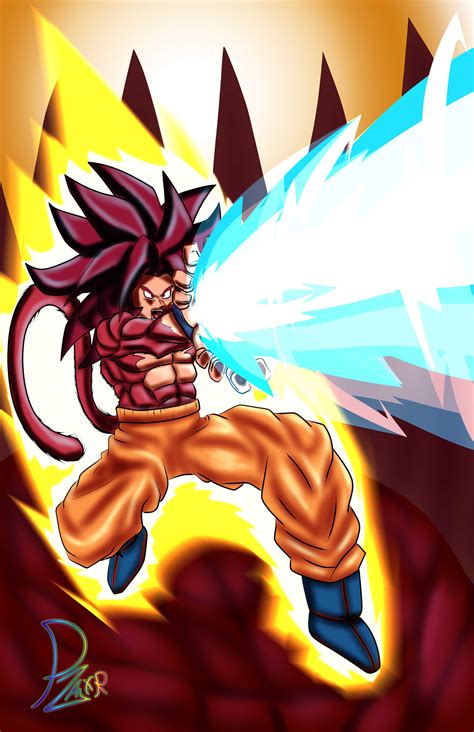 ArtStation - Goku SSJ4 Daima Kamehameha