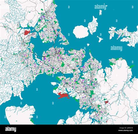City Map OF Auckland, New Zealand Stock Vector Image & Art - Alamy