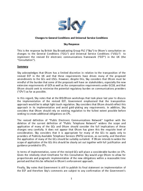 Fillable Online Review of Sky's Access Control Services Regulation Fax ...