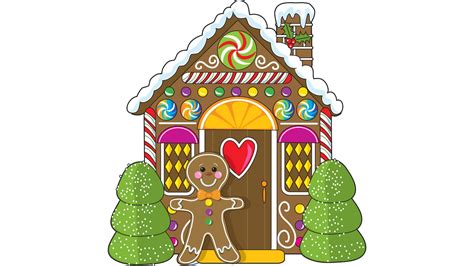Gingerbread House Template Coloring Page