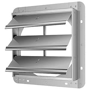 iPower 14-Inch Square Aluminum Automatic Gravity Shutter Louver Vent ...