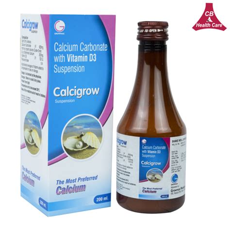 Calcium Carbonate 250 mg + Vitamine 125 IU D3 Suspension C.B. Healthca