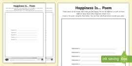 Happiness Is... Poem Activity