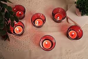 Buy Indusgala Set of 6 Votive Glass Tealight Candle Holders ...