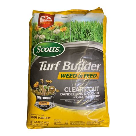 Scotts Turf Builder Weed & Feed, 40 lb with Weedgrip Technology ...