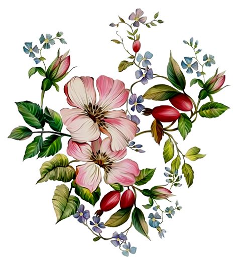 6 flowers drawing