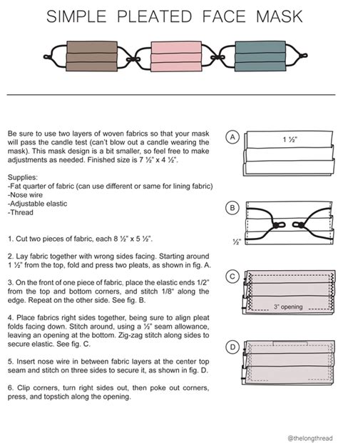 Image result for Easy Pleated Mask Tutorial