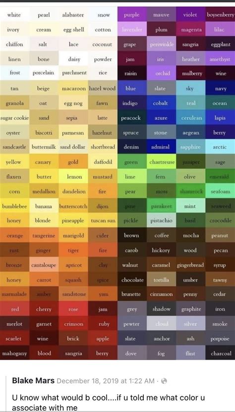 Image result for Color Schemes with Names