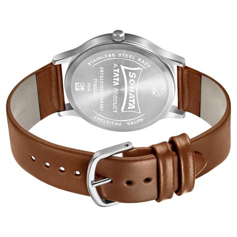 Buy Online Sonata RPM Quartz Analog with Day and Date Blue Dial Leather ...