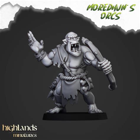 Acheter Highlands Miniatures - Moredhun's Orcs - Cave Orcs With Bow ...