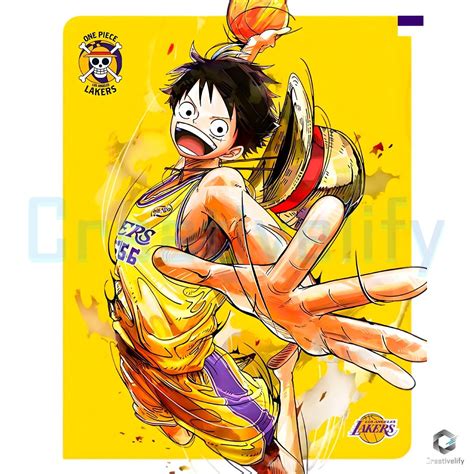 Monkey D Luffy X La Lakers One Piece PNG Download - CreativeLify