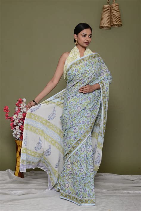 Lightweight Cotton Mulmul Saree – Shiv Handcrafted Elegance by House o ...