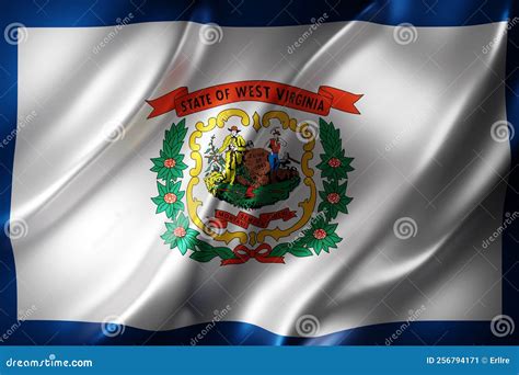 West Virginia State flag stock illustration. Illustration of concept ...