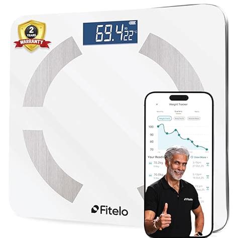 Fitelo Smart BMI Weight Scale | Track 18+ Body Parameters, Body Fat ...