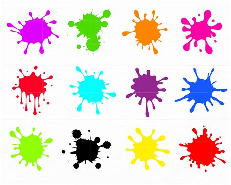 Paint Splatter Svg Bundle Paint Svg Ink Splatter Svg Paint Splash Clip ...