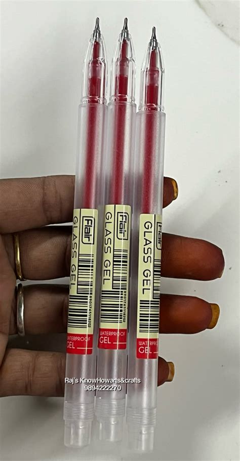 FLAIR GLASS GEL RED Pen - 5 pc – KnowHowArtCraft