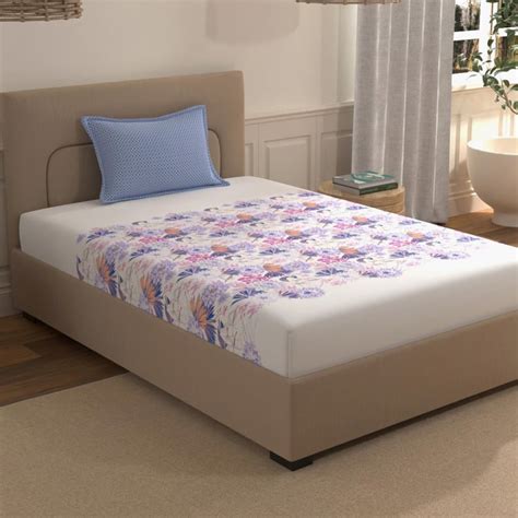 Buy PORTICO Morning Glory 140TC Printed 2Pcs Single Bedsheet Set from ...
