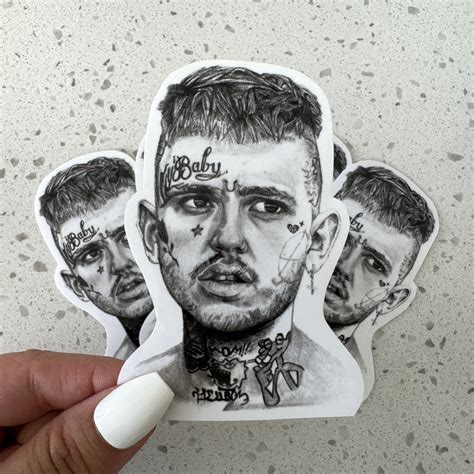 Lil Peep Vinyl Sticker, Lil Peep Fan Art, Lil Peep Drawing, Fan Art ...