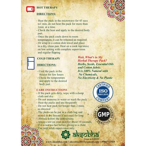 Buy AKSOBHA KNEE PAIN RELIEF HERBAL HOT & COLD THERAPY PACK Online ...
