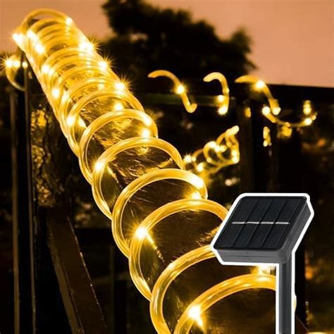 Epyz Solar Light Outdoor Waterproof Solar Rope String Lights 23FT, 50 ...